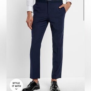 [Express] NWT Slim Navy Performance Stretch
Wool-Blend Tuxedo Pant